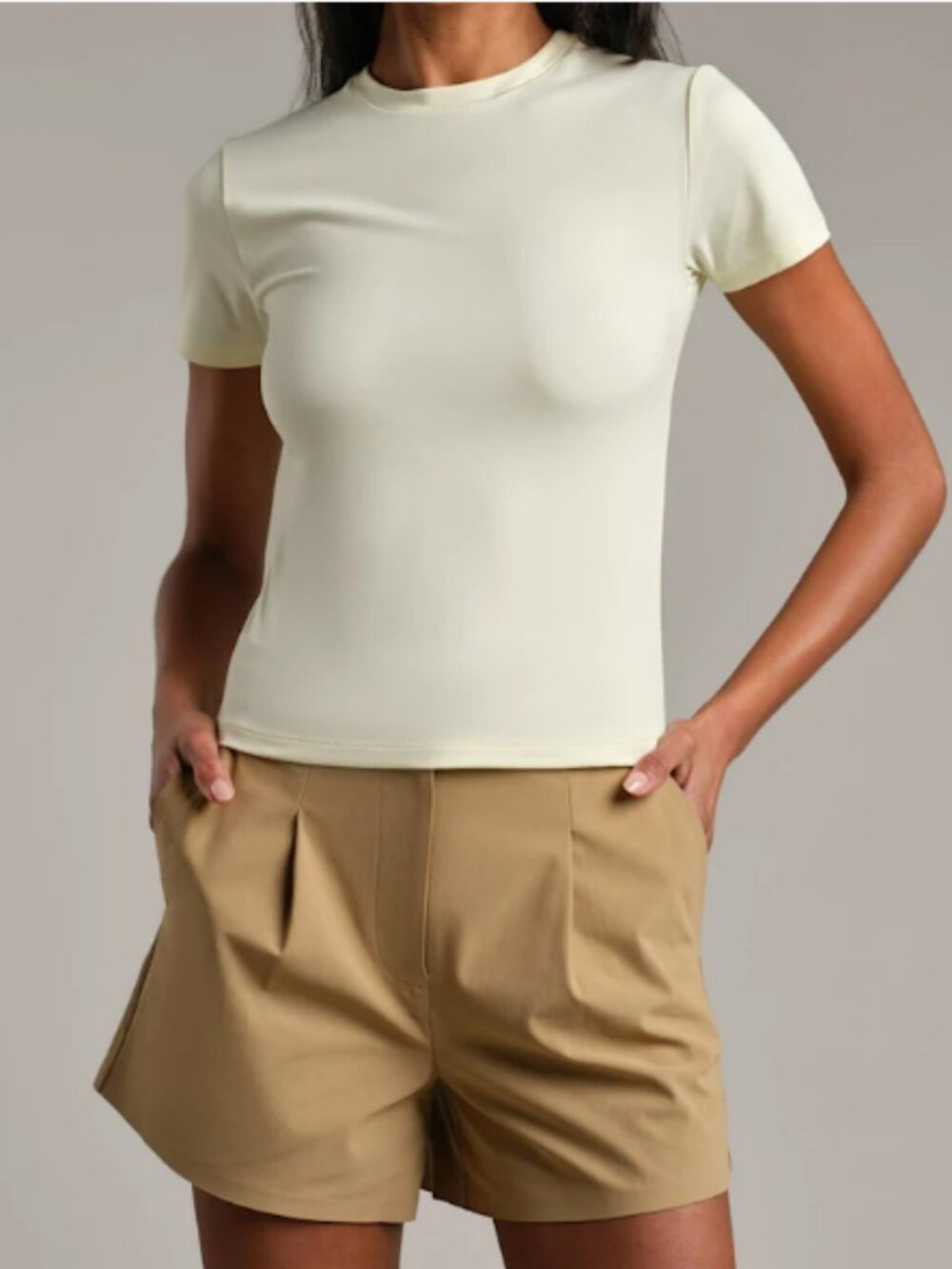 RHONE Ultimate Layer Tee Lemon Mist Womens Size XS